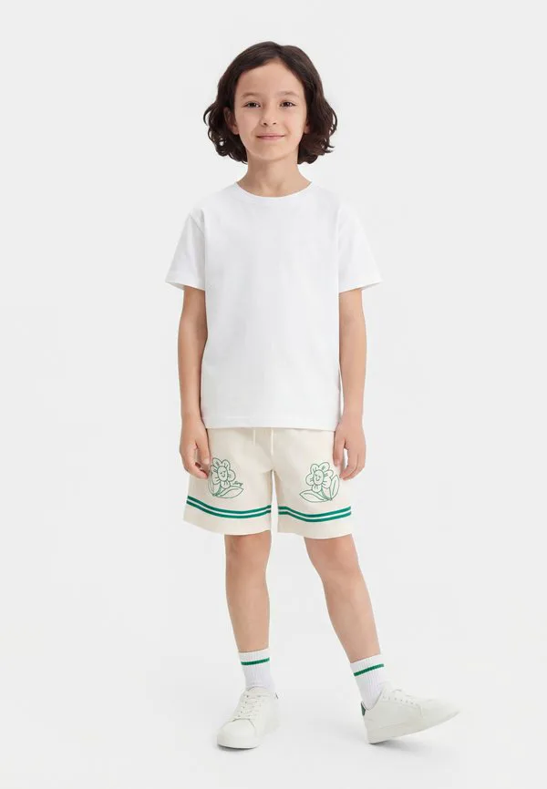 Шорты унисекс daisies Tinycottons, Off-White