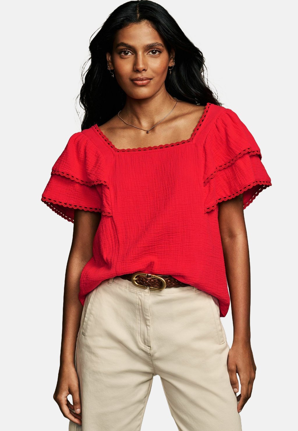 

Блуза RUFFLE SLEEVE Laura Ashley, красный