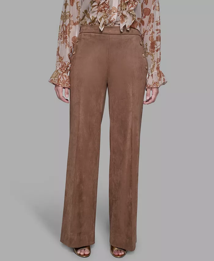 

Женские брюки прямого кроя Karl Lagerfeld Paris, коричневый