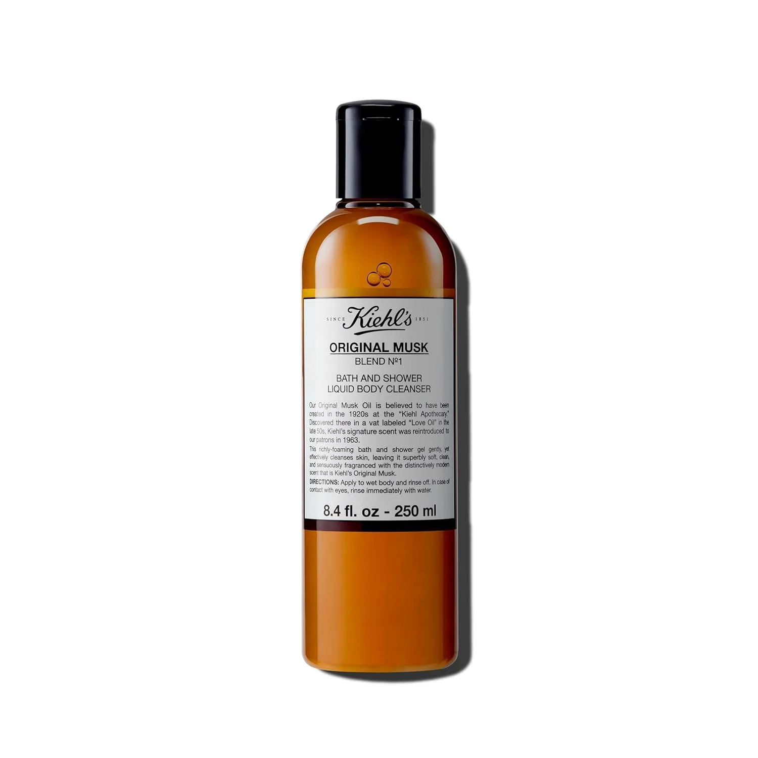 Жидкое средство для мытья тела Kiehl's Original Musk, пенящийся гель для душа, делает кожу мягкой и придает ей чувственный аромат, с алоэ вера и глицерином, аромат унисекс - 240 мл