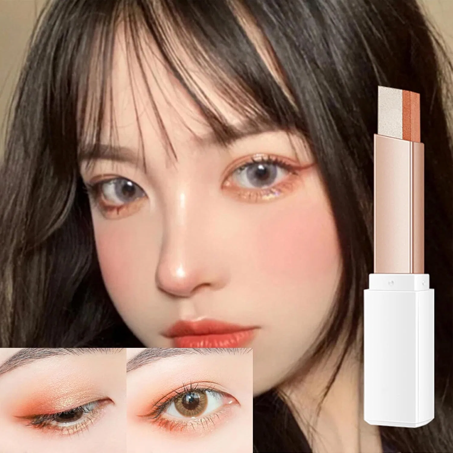Тени для век двухцветный стик Orange Orange — фото 3