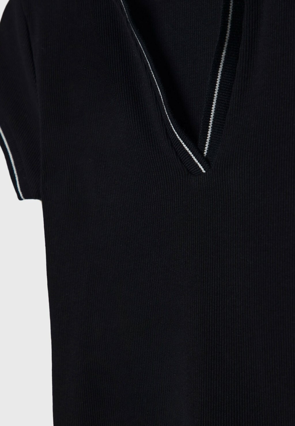 

Рубашка поло CONTRAST Stradivarius, черный