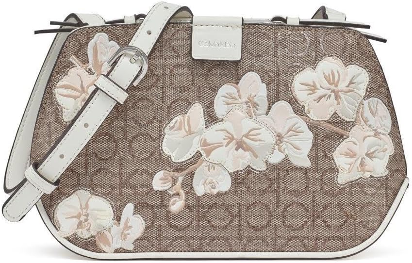 

Сумка-кроссбоди Calvin Klein Audrey с тремя отделениями, Almond Floral Emboss