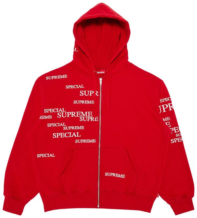 

Толстовка Supreme Special Zip Up Hooded Sweatshirt 'Red', красный