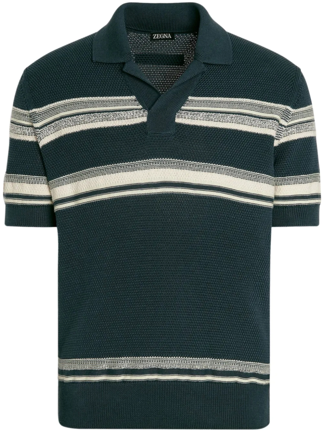 

Zegna рубашка поло в полоску, синий