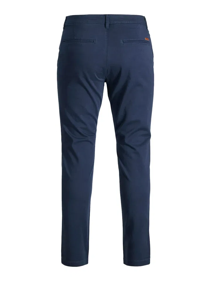 Чино из хлопка с эластаном JACK & JONES Junior, темно-синий — фото 2