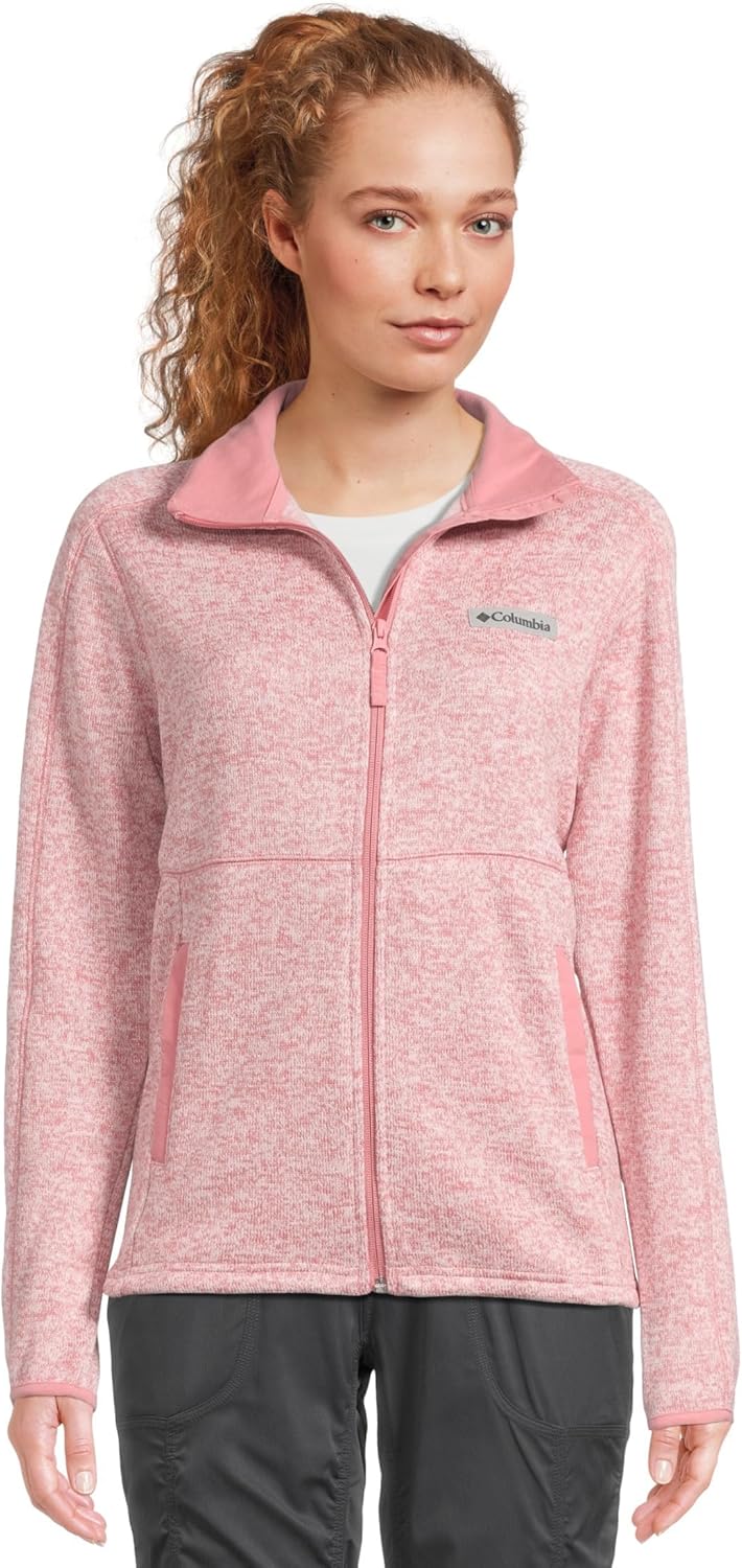 

Columbia Women's Sweater Weather Full Zip II, Pink Agave/Dusty Pink Heather, Small