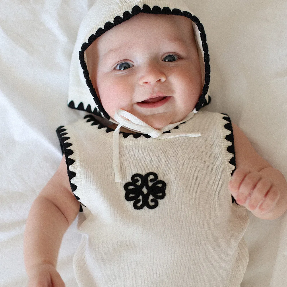 Детский комплект Theloha French Bonnet цвета айвори