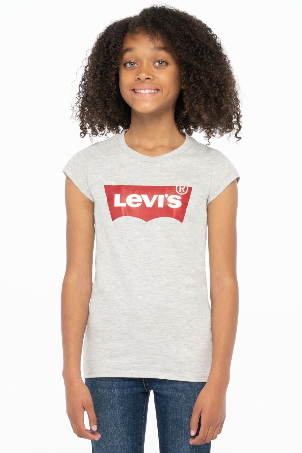 

Футболка для девочек с логотипом Batwing Levi's, серый