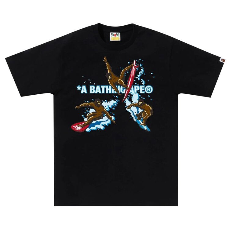 

Футболка BAPE Surfing Apes Tee, черный