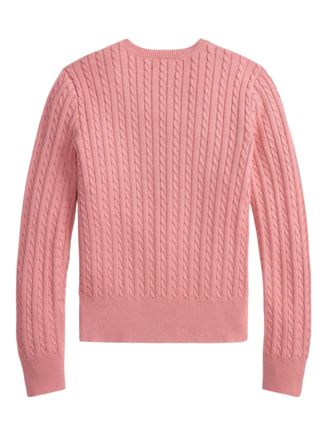 Кардиган POLO RALPH LAUREN KIDS с косичной вязкой, розовый — фото 2