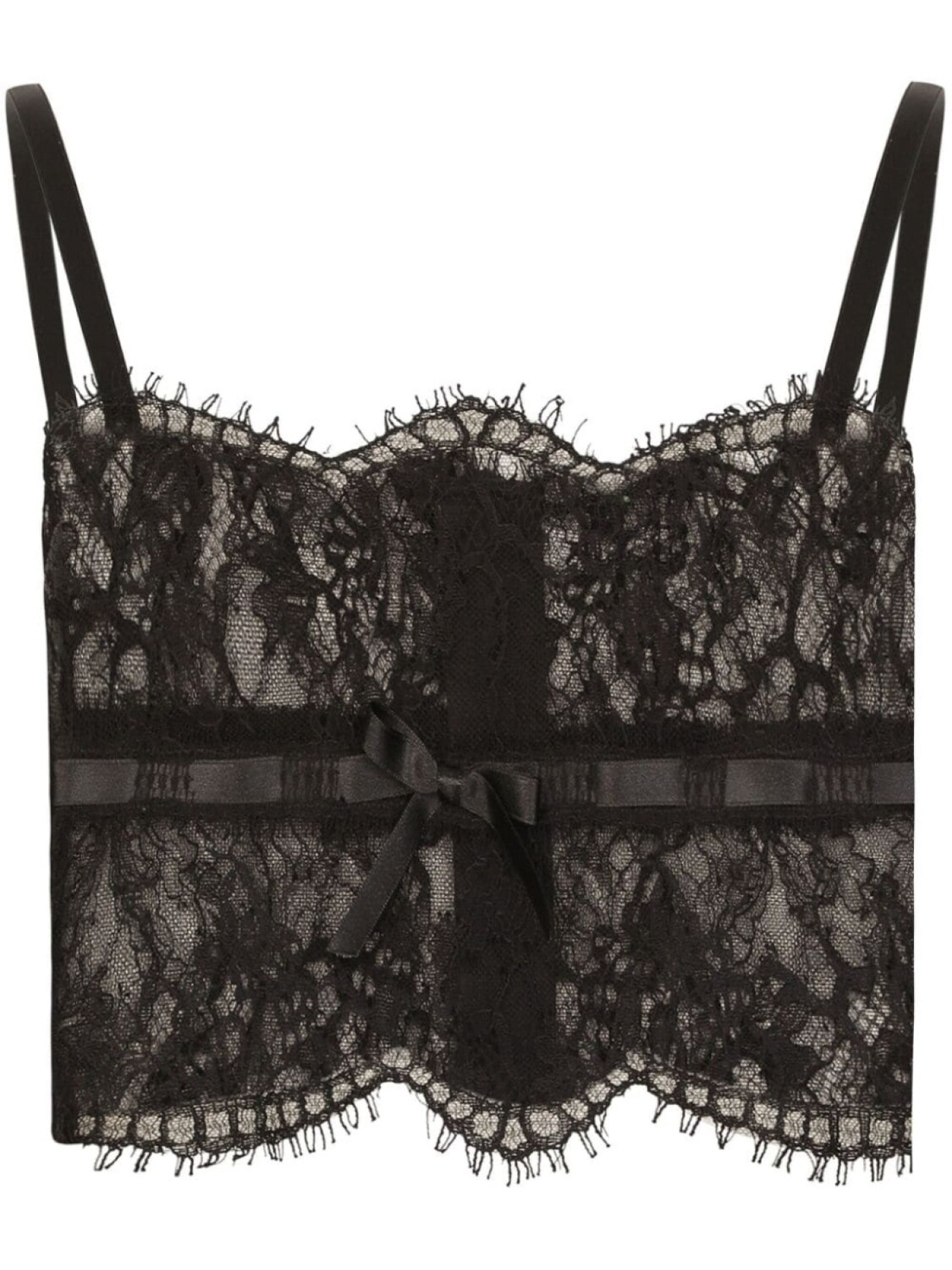 

Dolce & Gabbana топ-корсет из цветочного кружева, черный