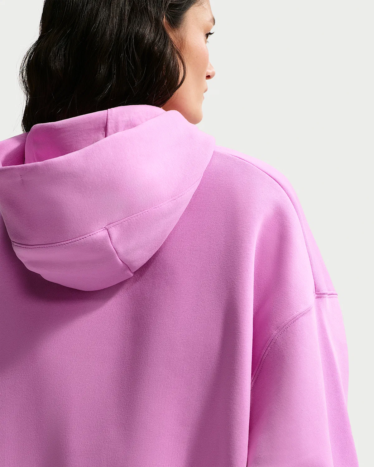 Женский оверсайз-худи Nike Sportswear Phoenix Fleece, Light Magenta/Sail — фото 2