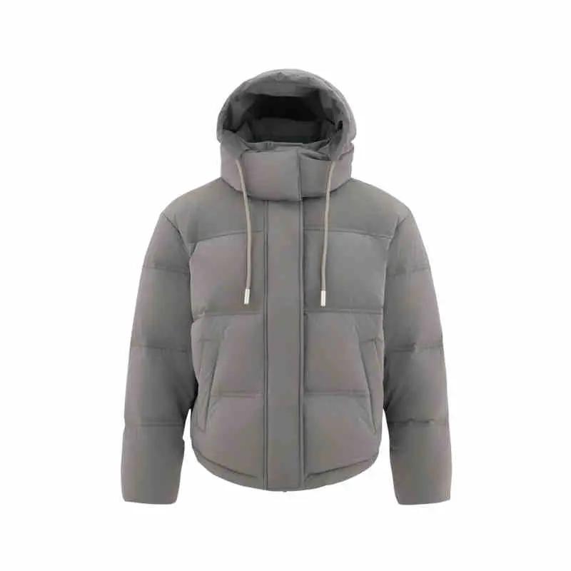 

Пуховая куртка женская с капюшоном, несъемный, средней жесткости CAT, серый