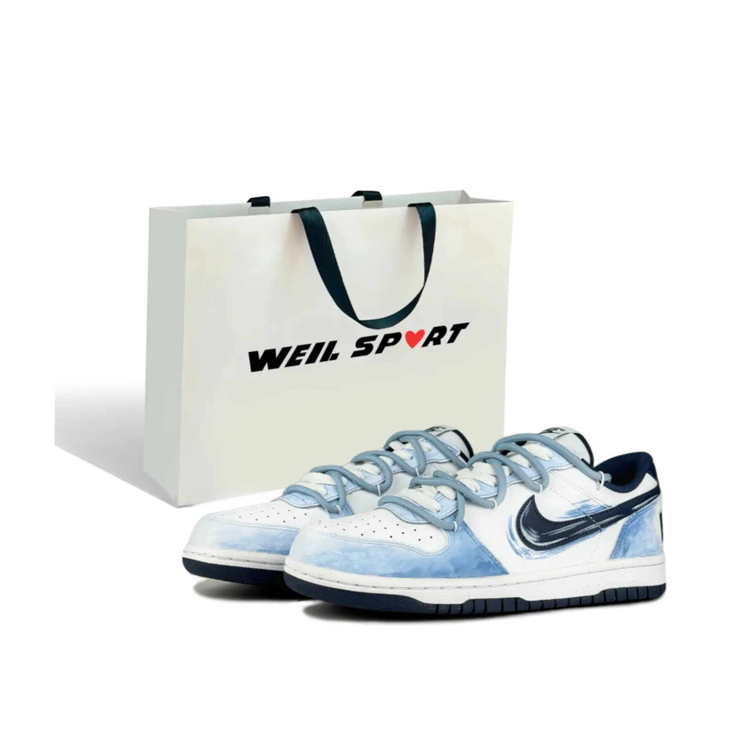 

Nike Повседневные кроссовки low top skateboard shoes мужские blue white