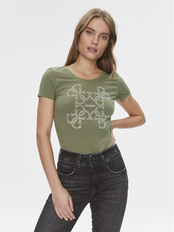 

Футболка узкого кроя Guess, зеленый