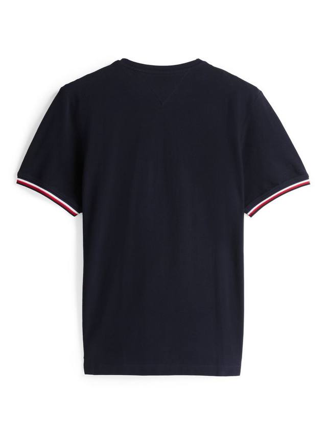

Адаптивная хлопчатобумажная футболка с логотипом regular fit с коротким рукавом Tommy Hilfiger, цвет Desert Sky