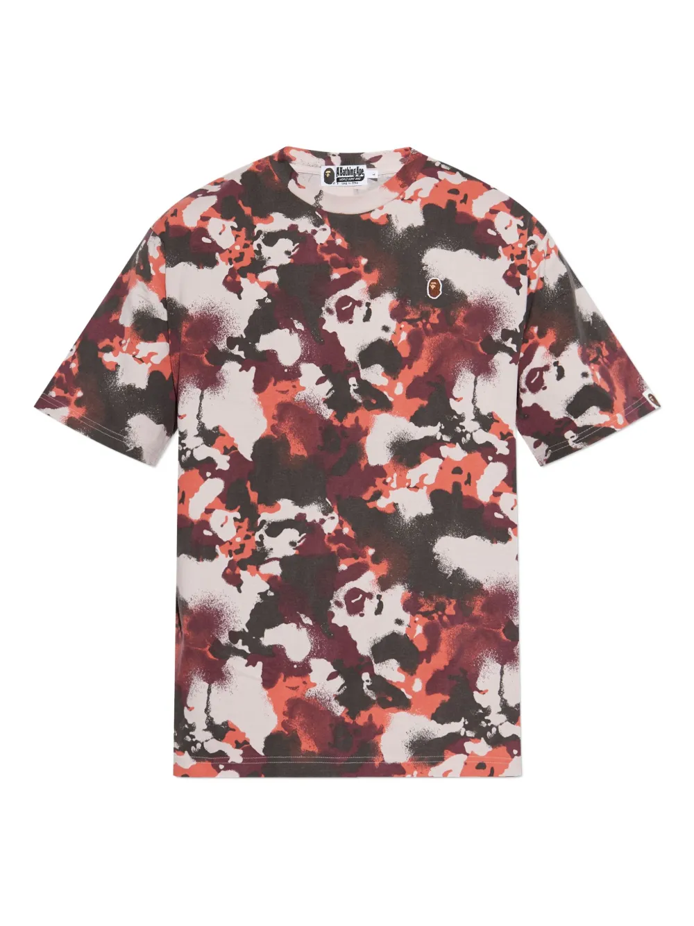 

Футболка с камуфляжным принтом A BATHING APE, красный