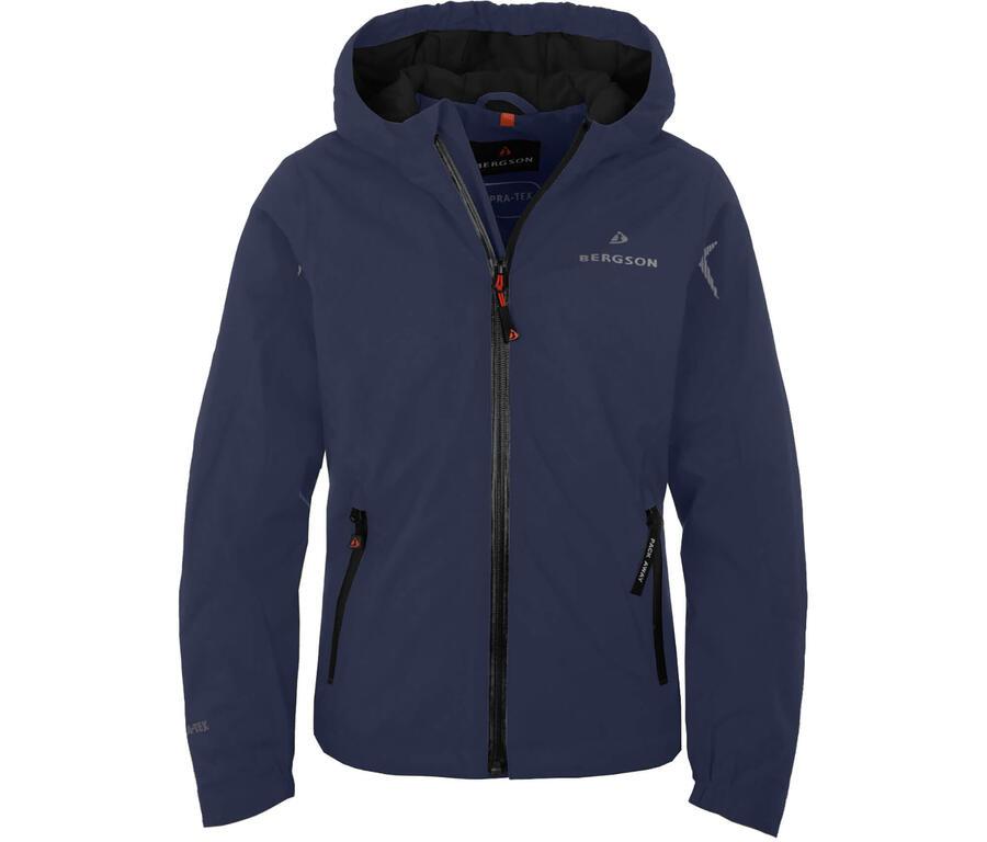 

BERGSON Легкая утепленная куртка-дождевик, водонепроницаемость 12000 мм водяного столба, синяя