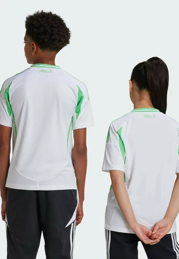 Алжир 24 домашняя детская спортивная футболка Adidas Performance, White Semi Flash Green — фото 2