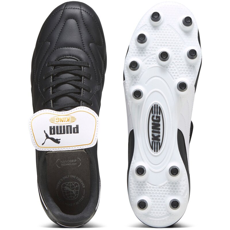 Футбольные бутсы для лужайки king top fg/ag Puma, цвет puma black-puma white-puma gold — фото 2