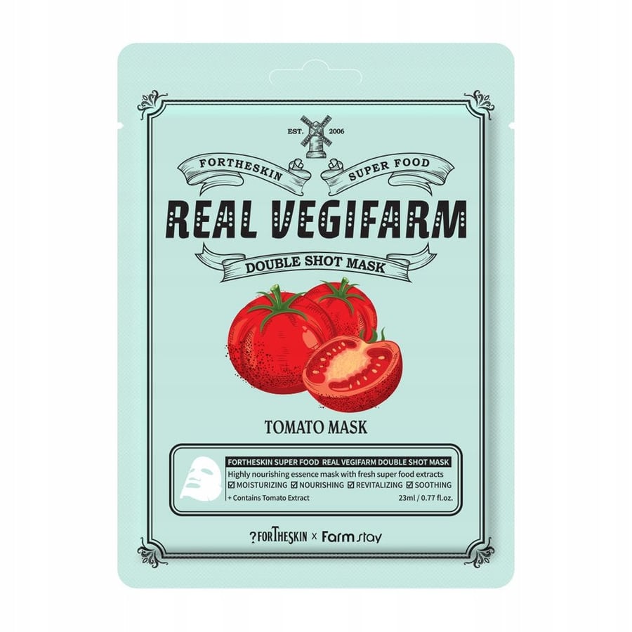 

Fortheskin Real Vegifarm, Томатная маска для лица, 23 мл