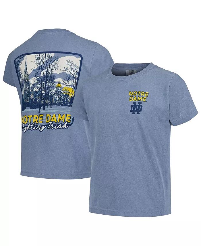 

Футболка Big Boys and Girls Blue Notre Dame Fighting Irish Hyperlocal Comfort Colors Image One