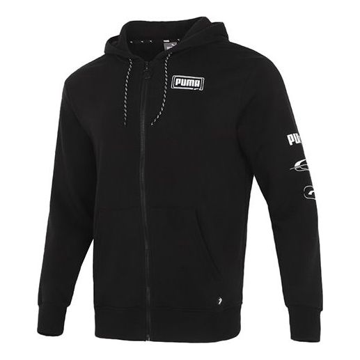 

Куртка rebel hoody jacket 'black white' Puma, черный