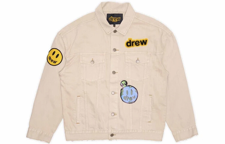

Джинсовая куртка мужская Smiley Collection цвета хаки Drew House, хаки