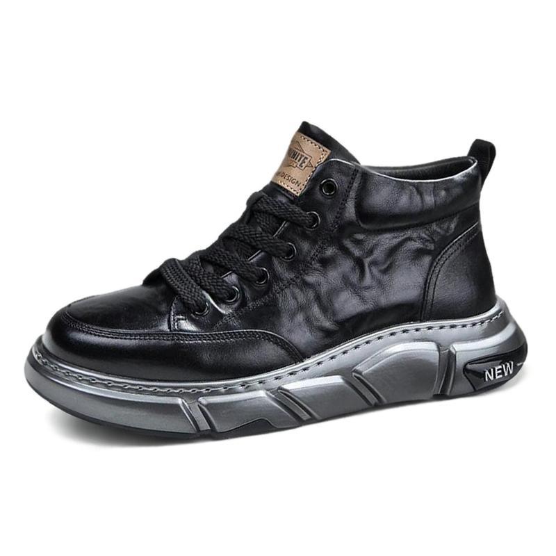 

Мужские повседневные туфли среднего размера, увеличивающие рост, износостойкие, дышащие и нескользящие Devanro, Black