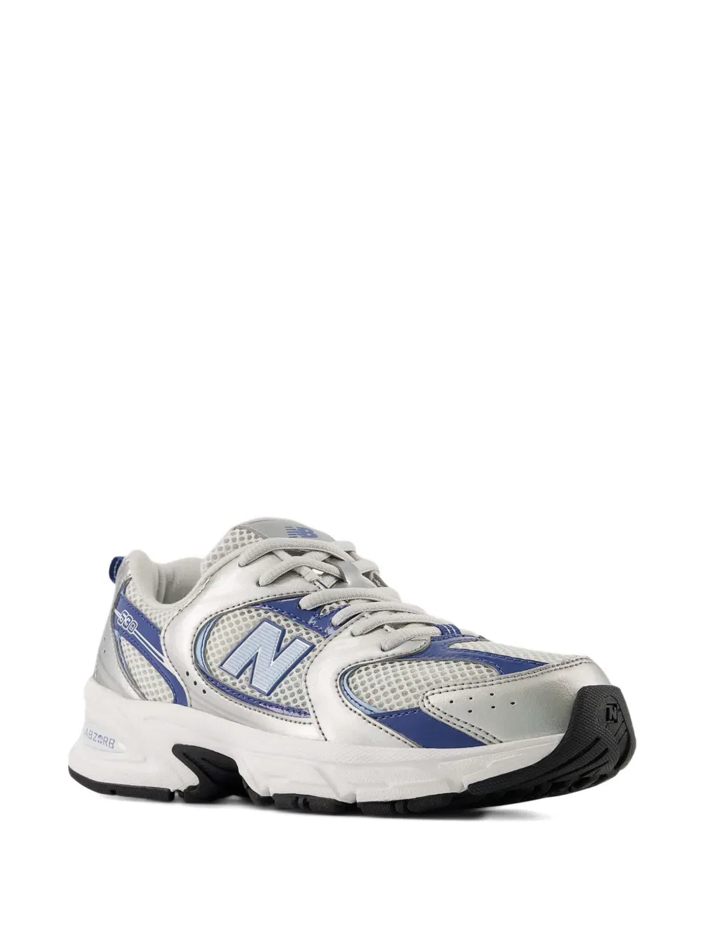 Низкие беговые кроссовки New Balance Kids, серебро — фото 2