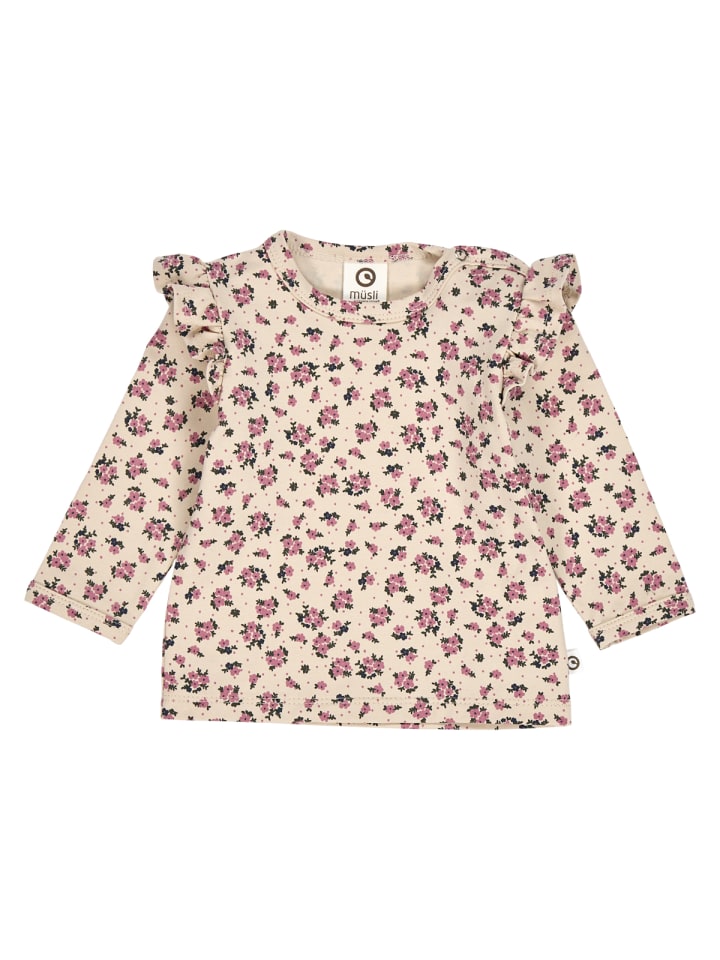 

Детская рубашка с длинными рукавами в цвете Дуб/Ностальгическая роза/Темно-зеленый müsli