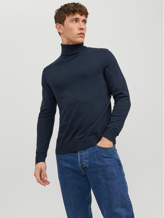 

Свитер с высоким воротником обычного кроя Jack&Jones, синий