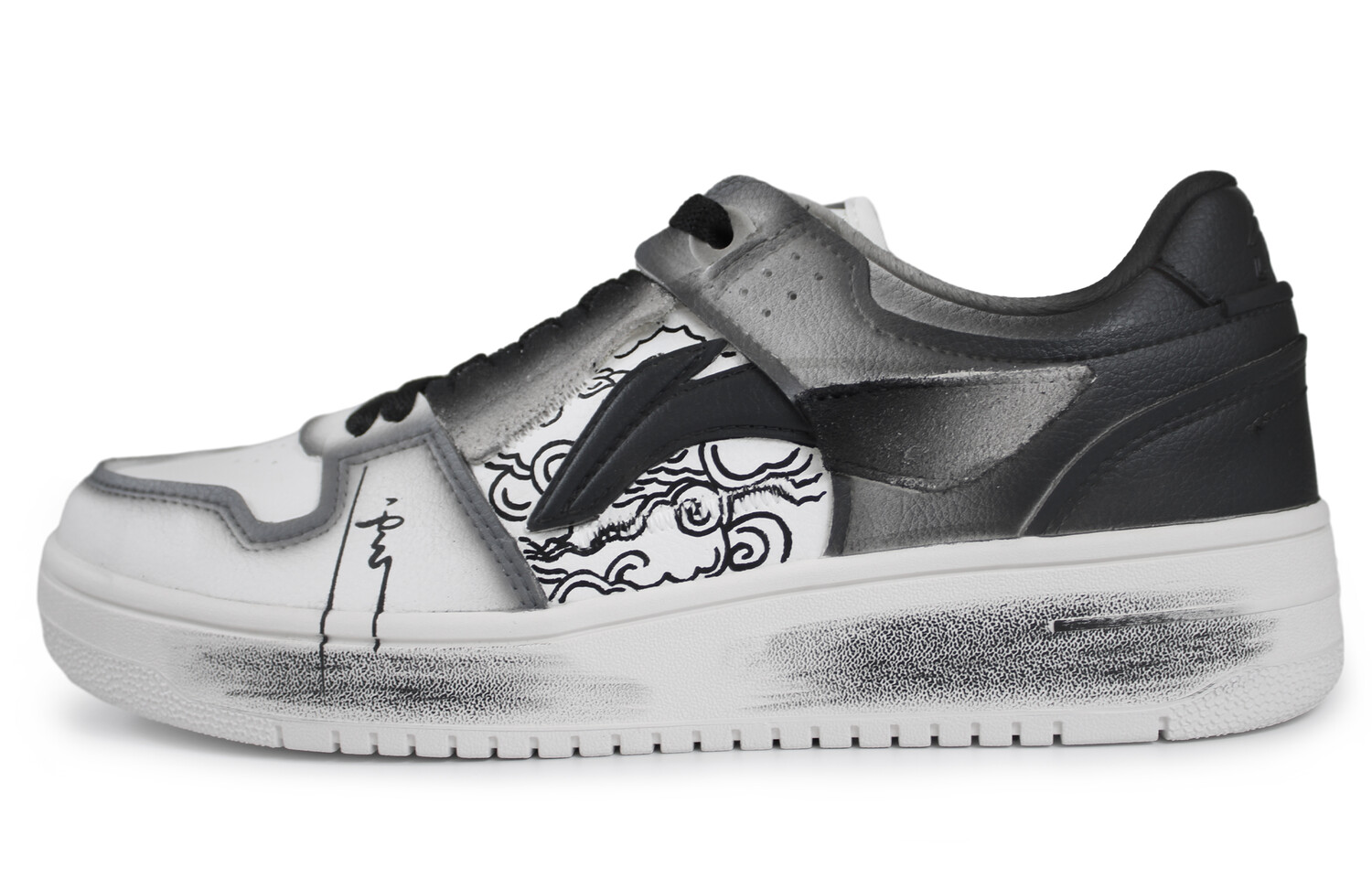 

Кроссовки LINING Skateboarding Shoes Men Low-top Black/grey, черный