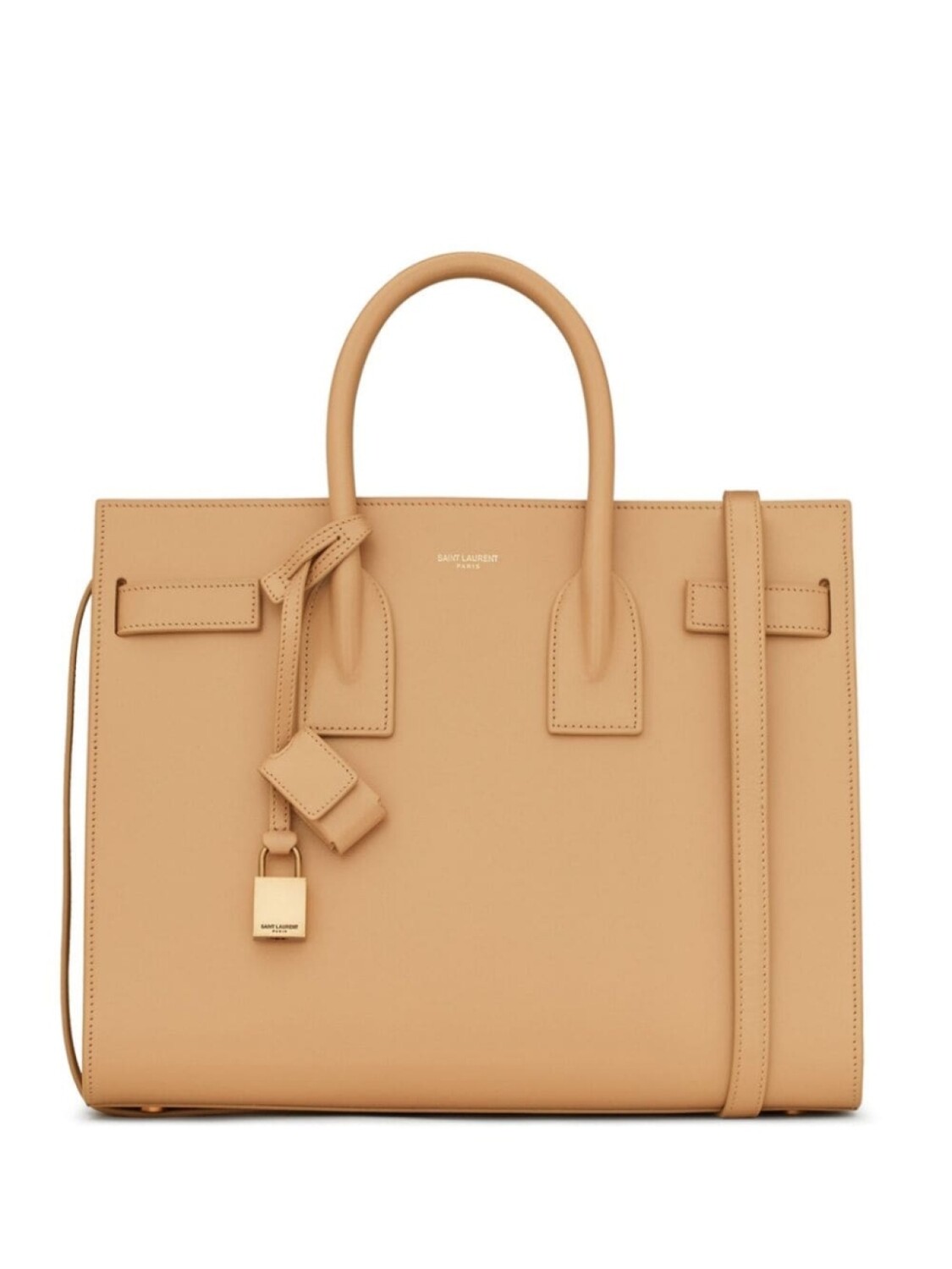

Маленькая сумка-тоут Saint Laurent Sac de Jour, нейтральный цвет