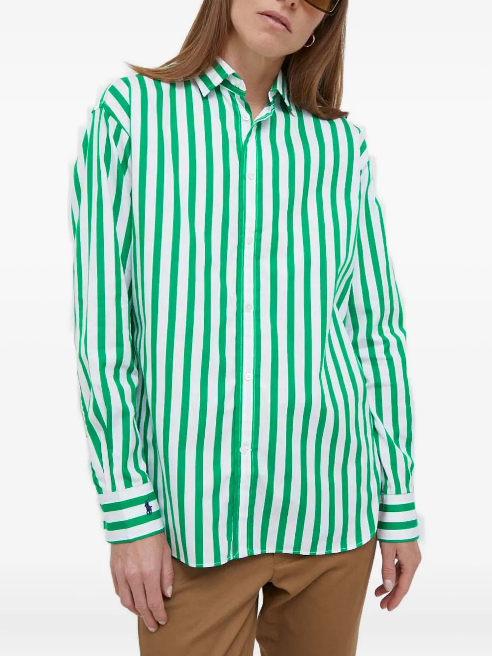 

Полосатая рубашка Polo Ralph Lauren, белый