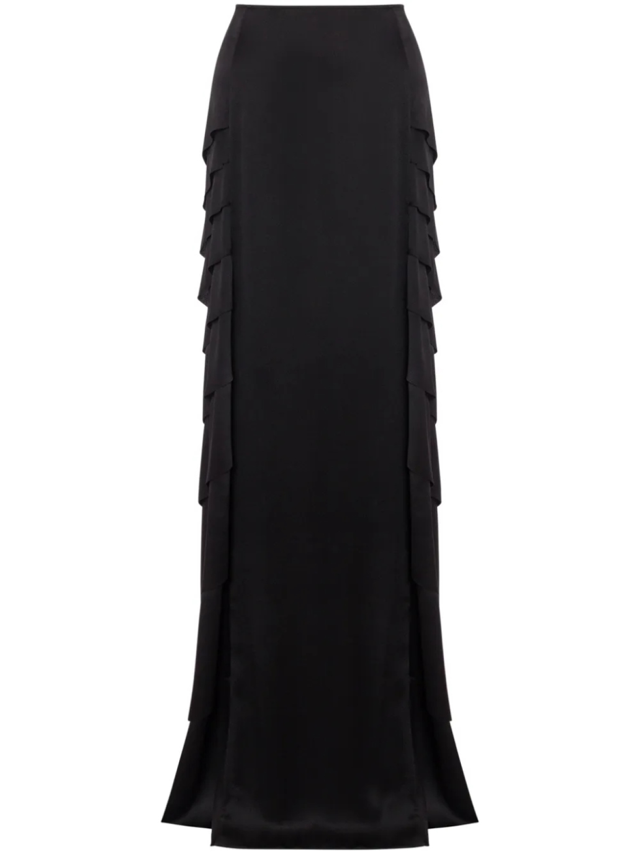 

Атласная юбка макси Alberta Ferretti, черный