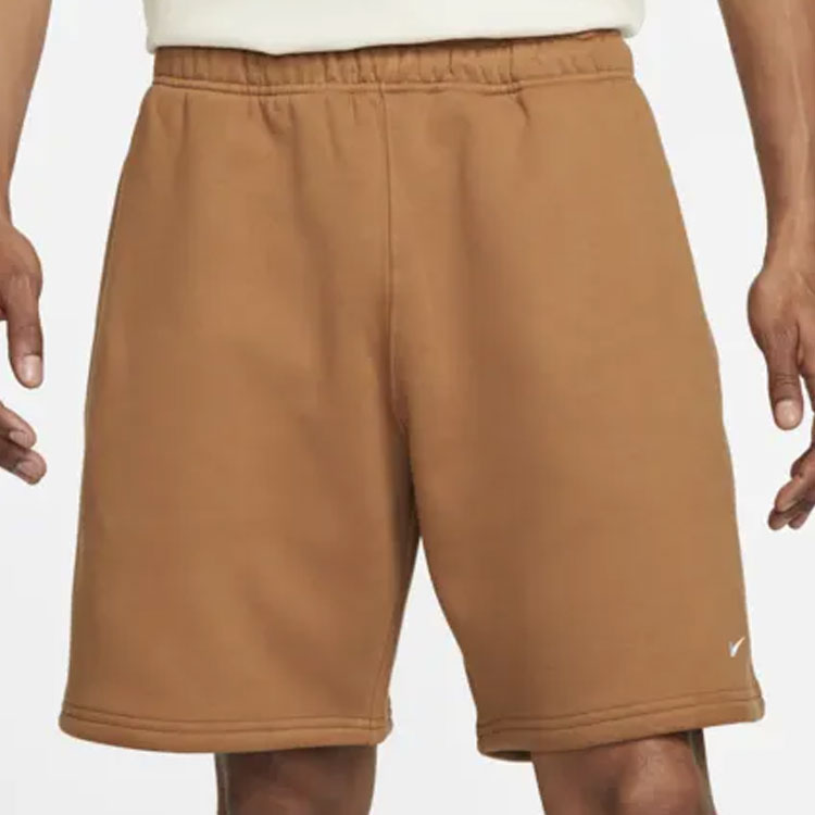 Шорты Nike NRG Solo Swoosh Fleece Shorts 'Brown' DV3055-270, хаки — фото 3