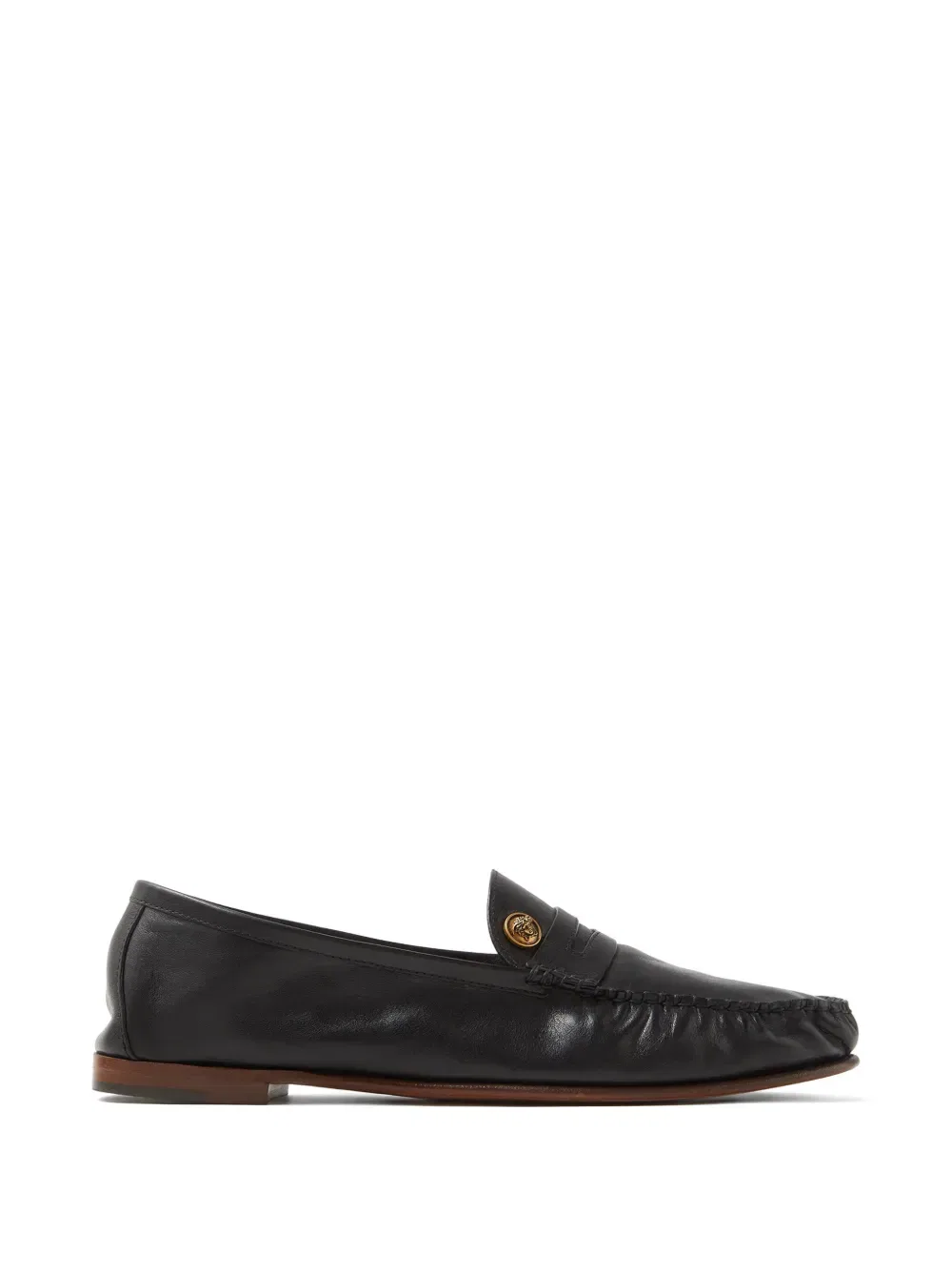Кожаные водительские туфли Guanto Versace, черный