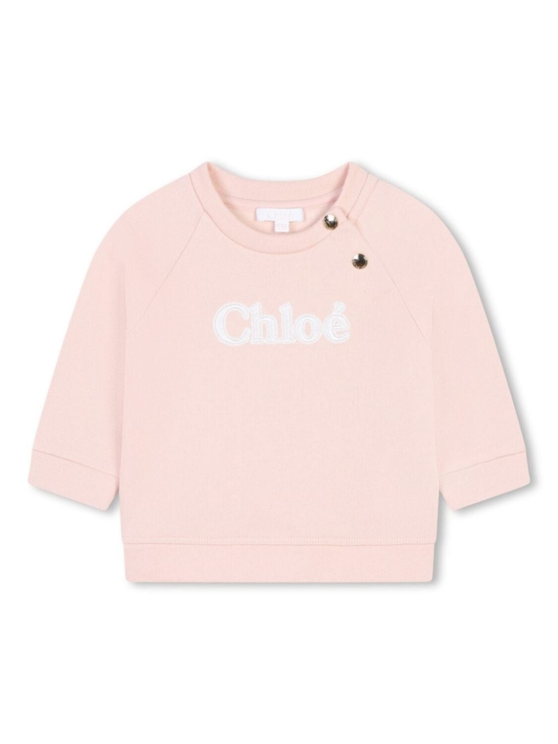 

Chloé Kids толстовка с вышитым логотипом, розовый