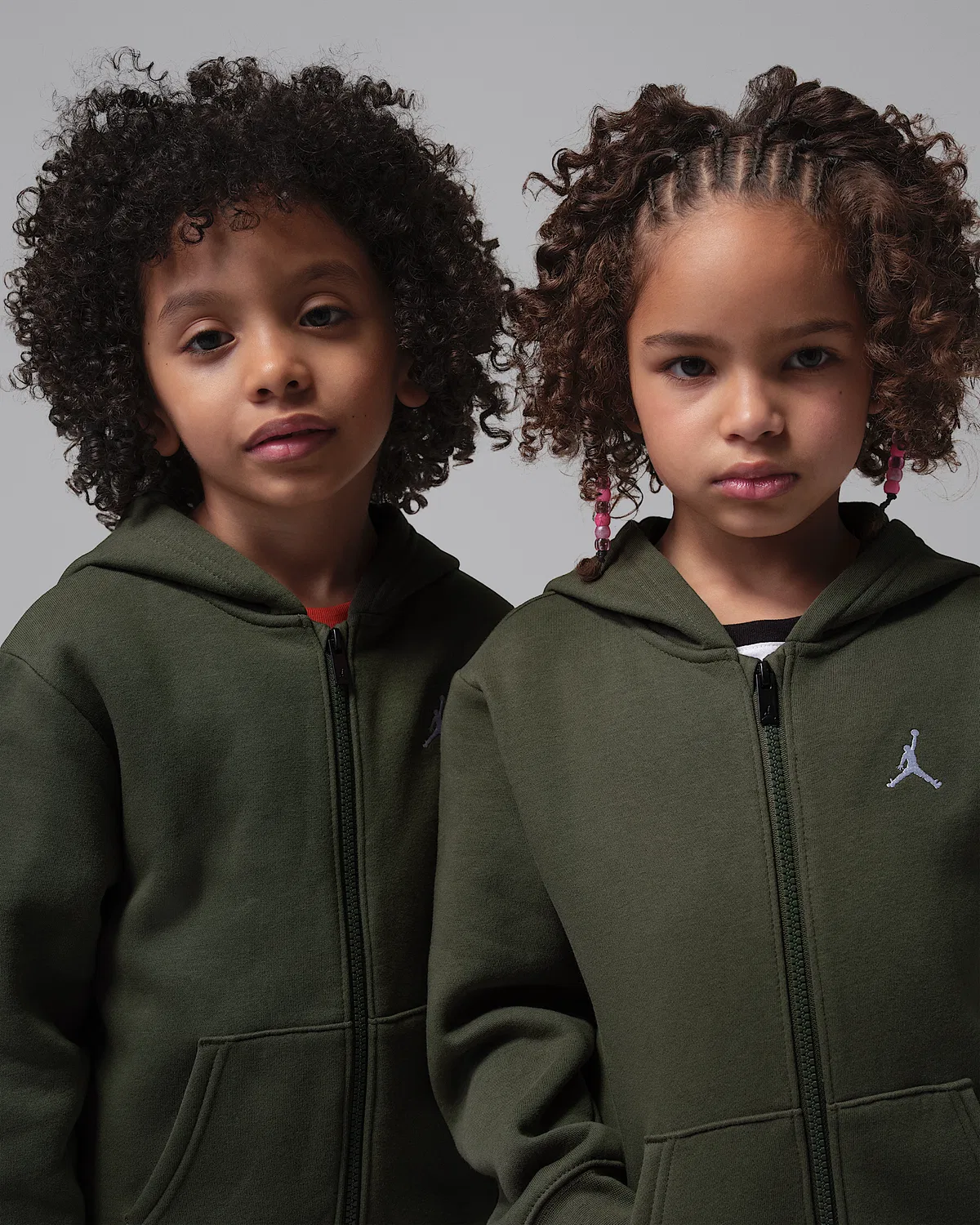 Детский комплект из 2 предметов: флисовая кофта на молнии Jordan Brooklyn Fleece, Brown — фото 4