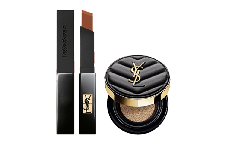 SAINT LAURENT Маленький черный полоски+черная кожа наборы для макияжа легко растушевываются натуральный стойкий — фото 2