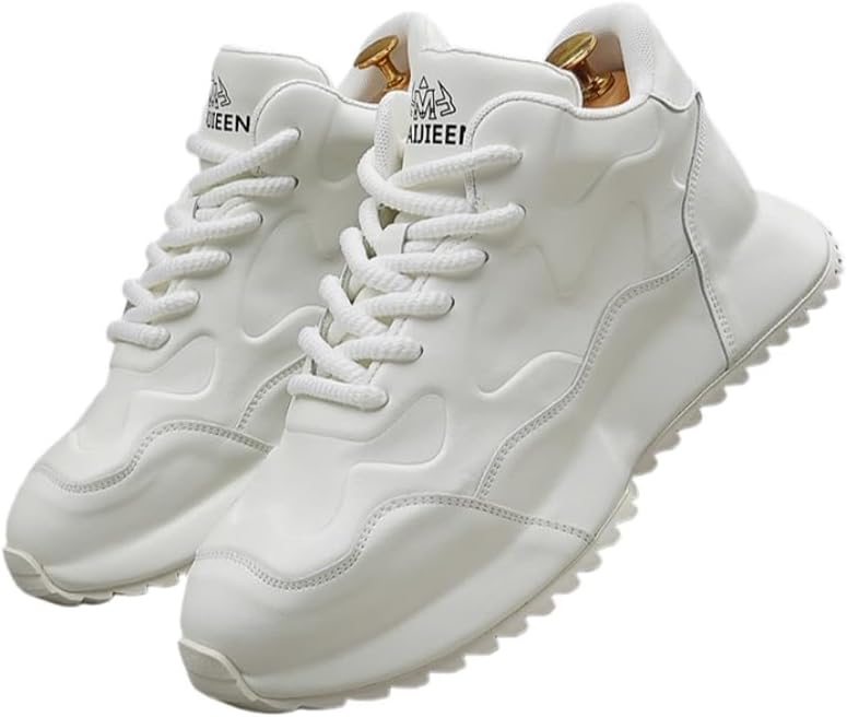 

Мужские повседневные спортивные кроссовки, резиновые и стильные, легкие и удобные, с толстой подошвой для увеличения роста Fusecottc, белый