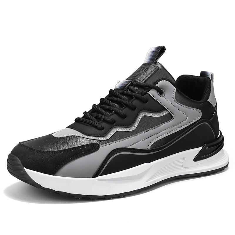 

SHOUBA Амортизирующие износостойкие легкие низкие кеды мужские - черные, цвет Black