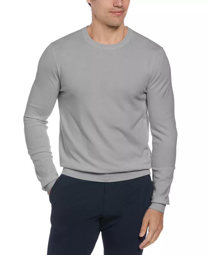 

Мужской свитер-пуловер Tech с круглым вырезом Perry Ellis, серебряный
