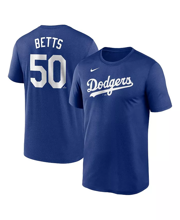 

Мужская футболка Mookie Betts Los Angeles Dodgers Legend Name Number Performance в королевском цвете Nike