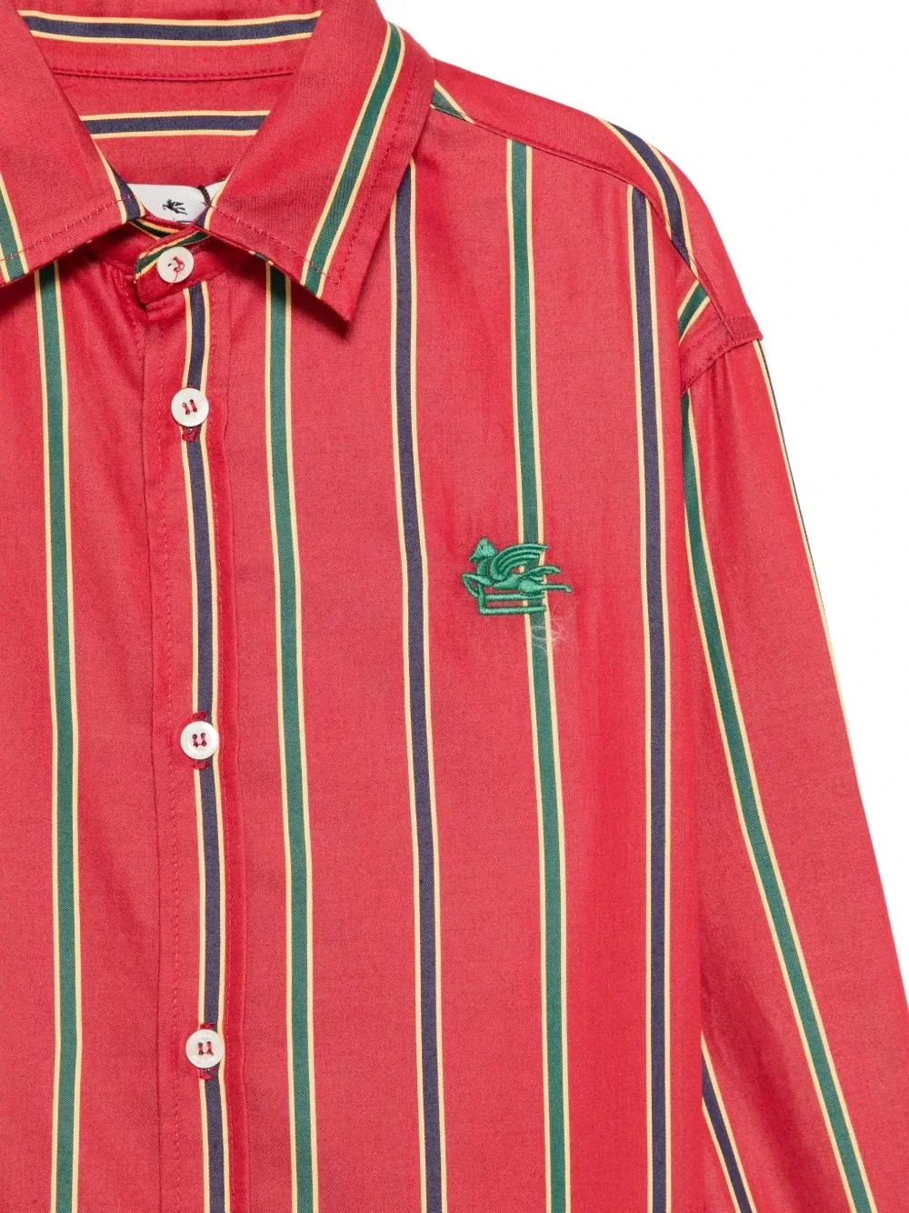 Рубашка в полоску «Пегас» ETRO KIDS, красный — фото 3