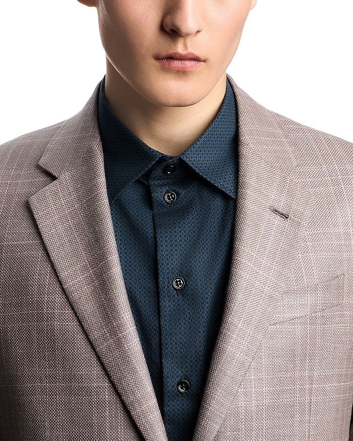 Классический блейзер с вырезными лацканами Regular Fit Emporio Armani, коричневый/бежевый — фото 4