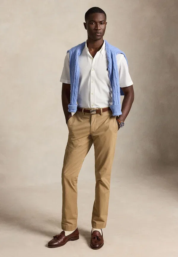 Рубашка приталенная стрейч-поплин Polo Ralph Lauren, белый — фото 2