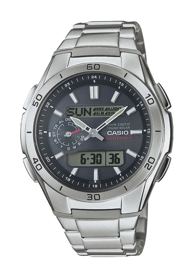 

Мужские радиоуправляемые часы WVA-M650D-1AER CASIO, серебро